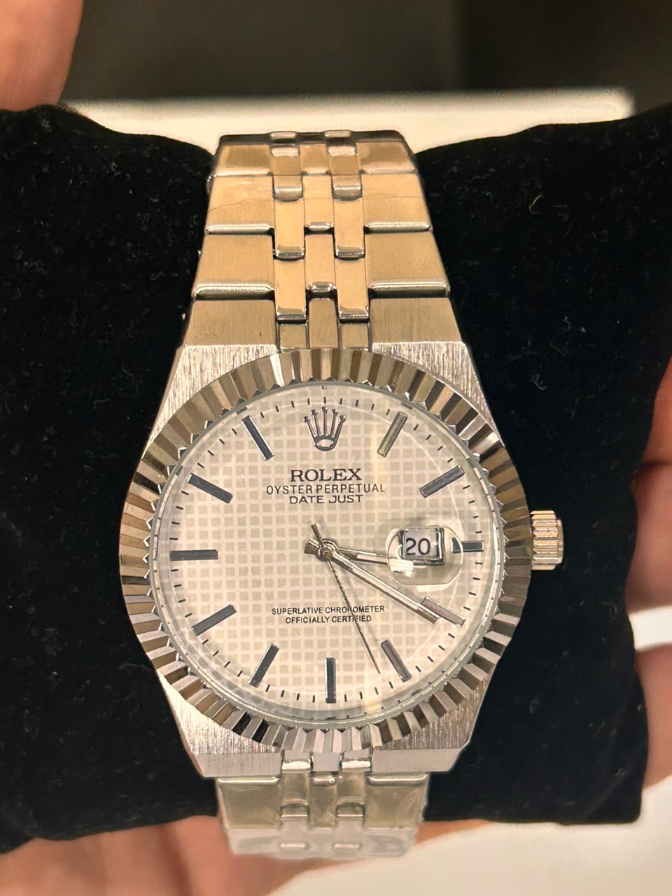ROLEX Silver luxury watch